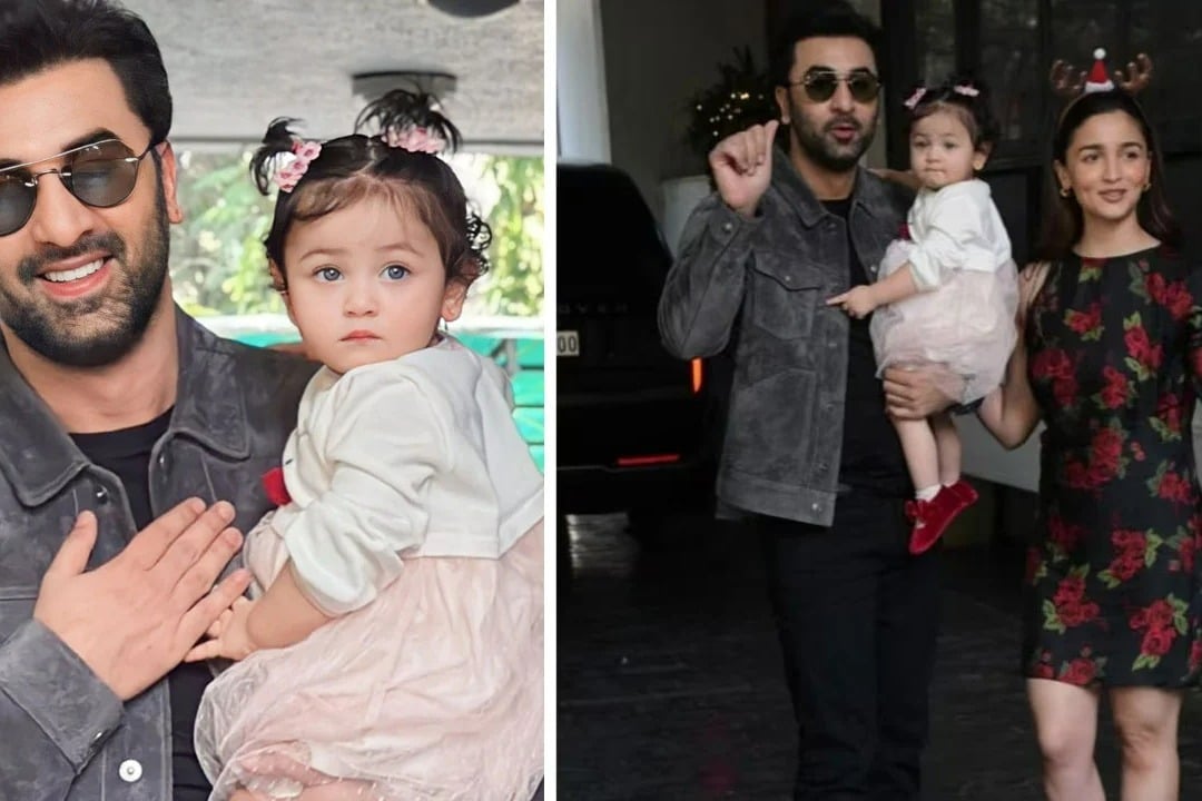 Bollywood couple Ranbir Kapoor and Alia Bhatt first time shows their daughter to media