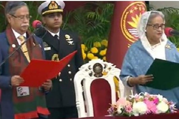 Sheikh Hasina sworn-in as Bangladesh PM for 4th straight term