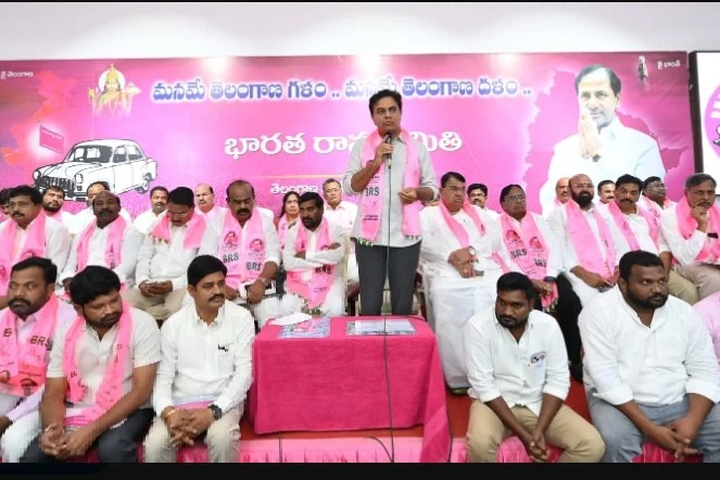 KTR appeals party leaders dont blame people for brs victim