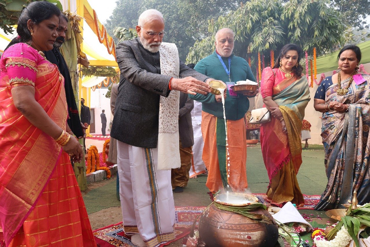 PM Modi attends Pongal celebrations