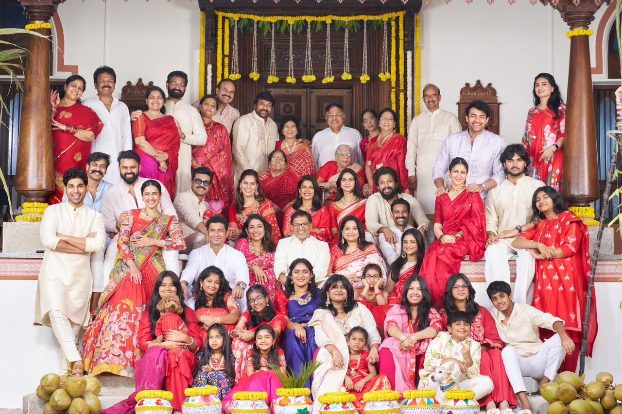 Ram Charan, Upasana Konidela, Varun Tej and Lavanya celebrate Sankranti with mega family