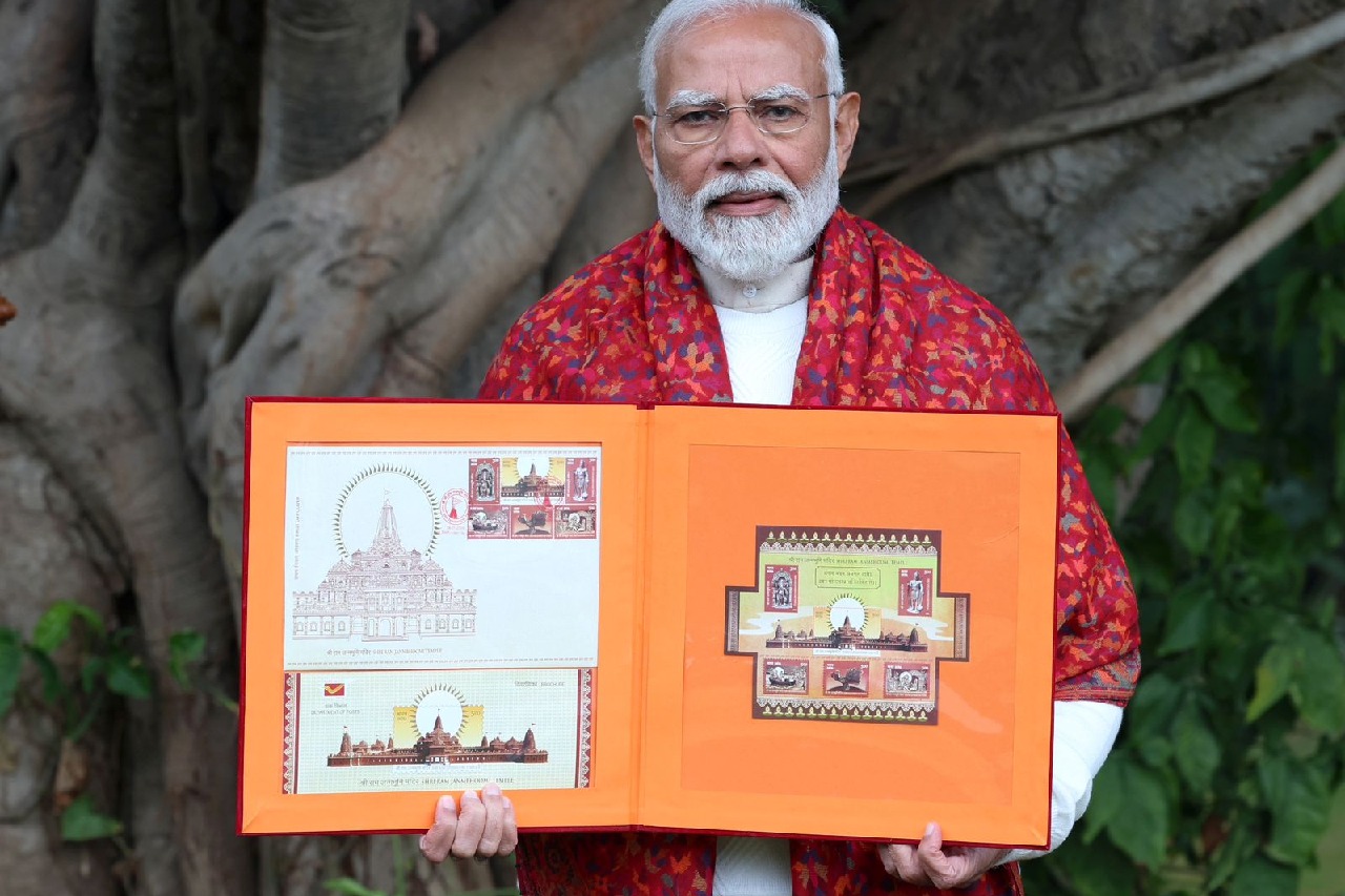 PM Modi releases commemorative postage stamps on Ram temple in Ayodhya