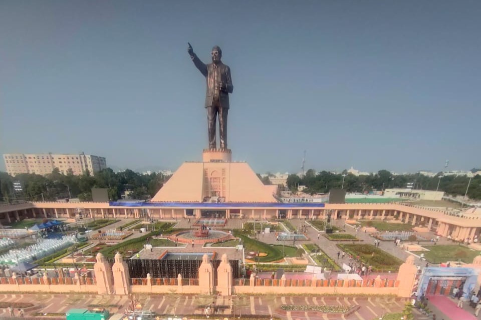 CM Jagan unveils 125 feet Ambedkar statue in Vijayawada