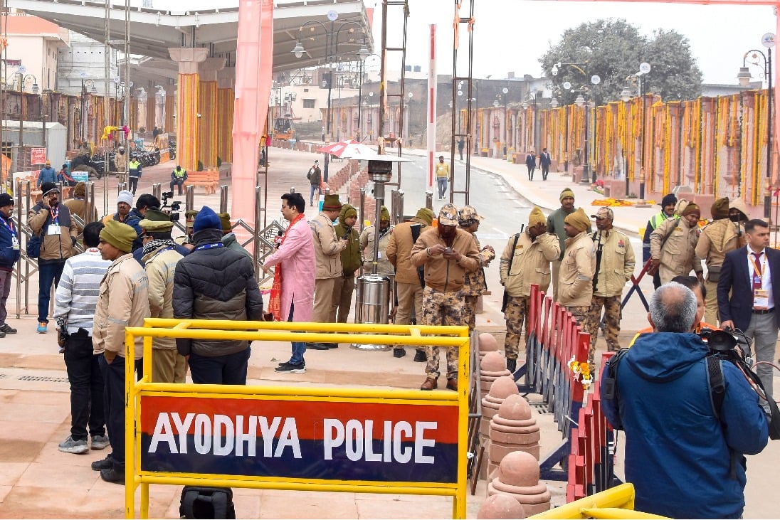 Full security in Ayodhya in the wake of terror threats