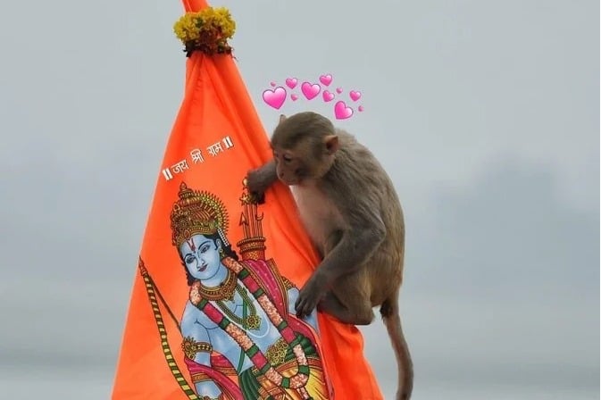 A monkey entered the Ram mandir sanctum sanctorum on Tuesday evening