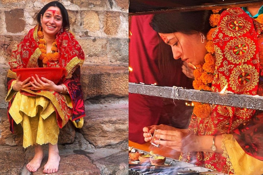 Actress Tamannaah visited Kamakhya Devi In Guwahati
