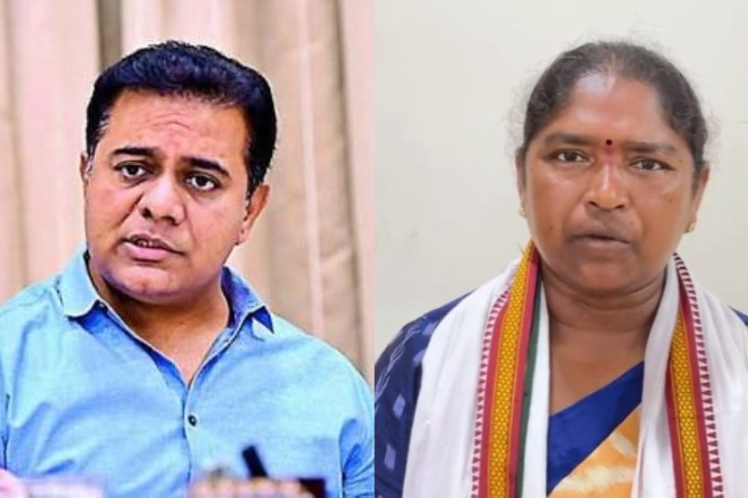 Minister sithakka lashes out at brs working president ktr
