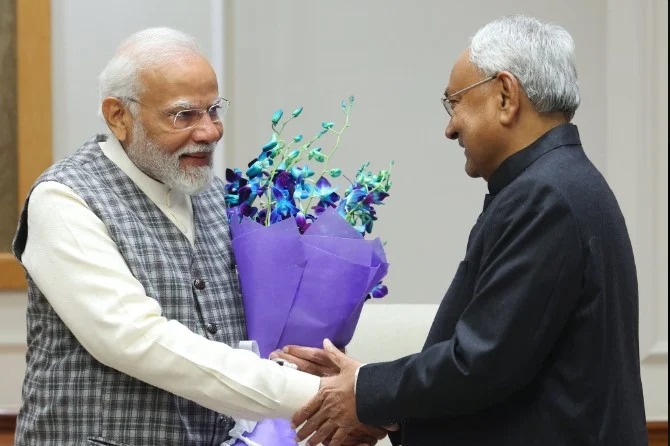 Bihar Chief Minister Nitish Kumar meets PM Modi