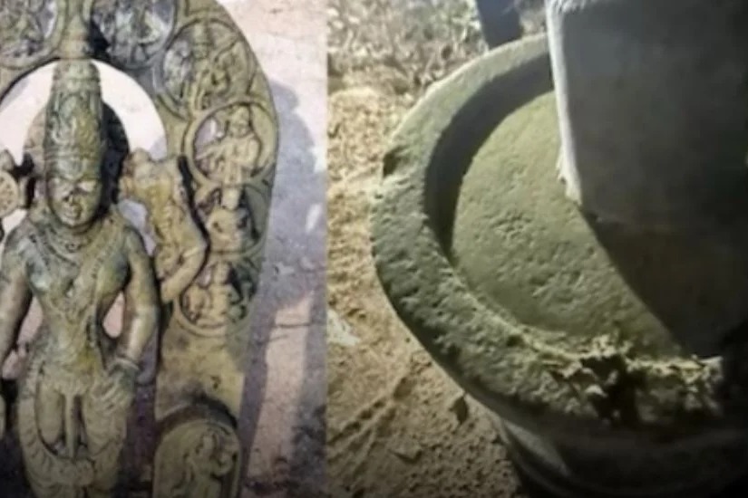 Vishnu idol resembly ayodhya ram lalla found in Karnataka