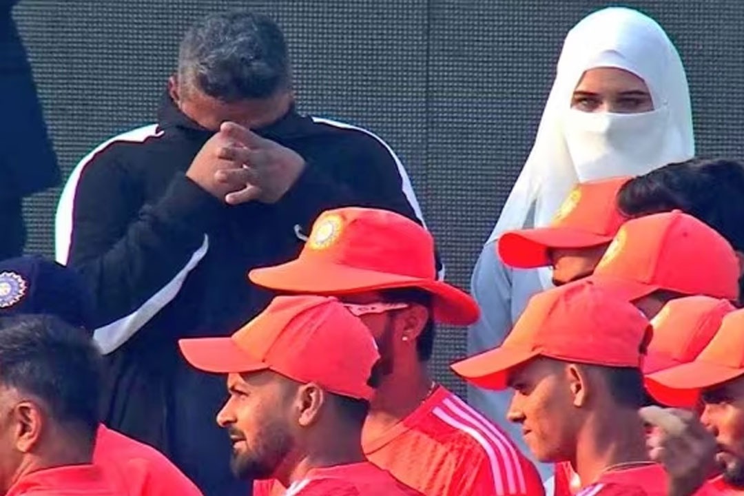 Sarfaraz Khans father and wife in tears as Mumbai batter Test debut