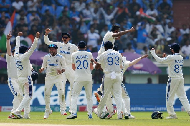 Team India defeats England by 434 runs in Rajkot test