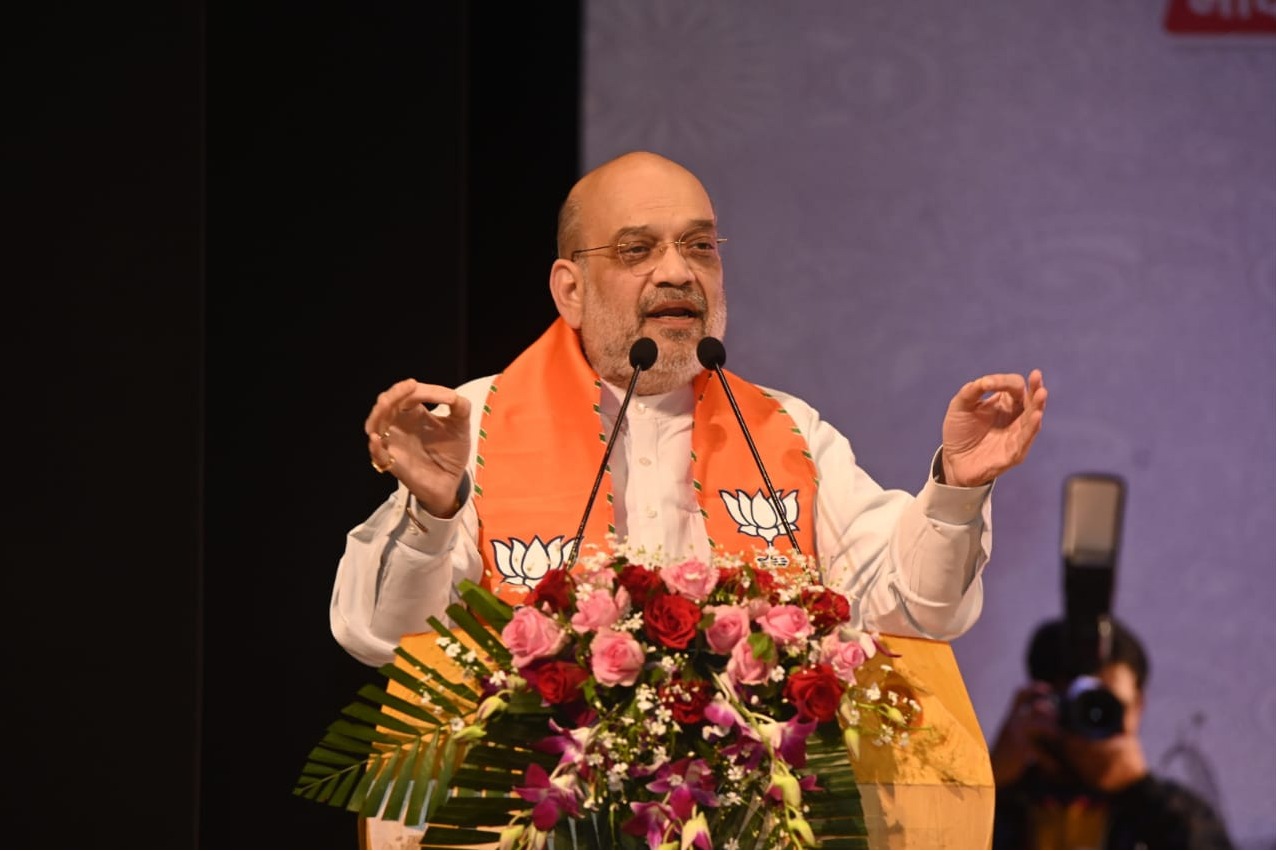 Modi wants to see India on top, but 'Ghamandiya' Gathbandhan leaders only want to see their sons as PM, CM: Amit Shah