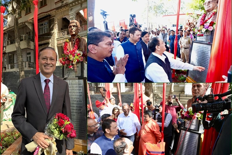 Nadda unveils busts of 17 'Heroes of Mumbai' in city garden