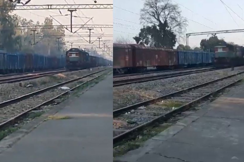 Goods train ran for 84 km without driver he was away forgot hand brake