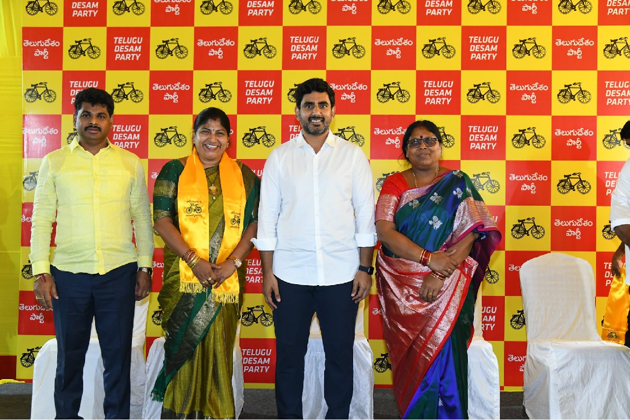 MLC Raghuraju wife Sudharani and hundreds of YCP leaders joins TDP