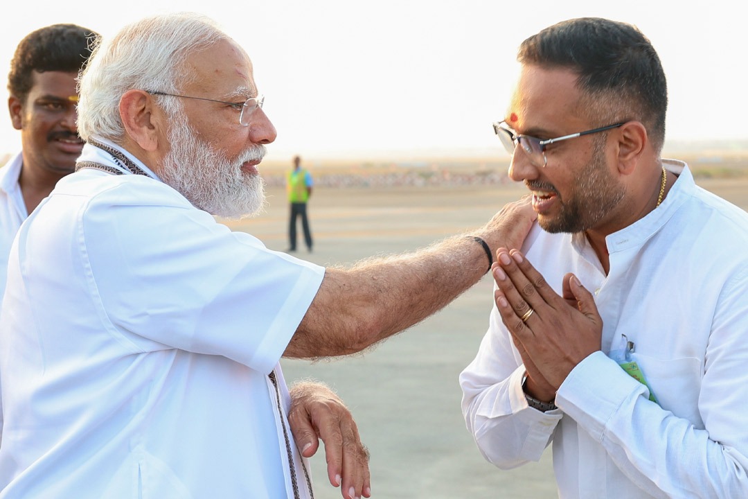 PM Modi gets emotional as BJP worker receives him before seeing his newborns