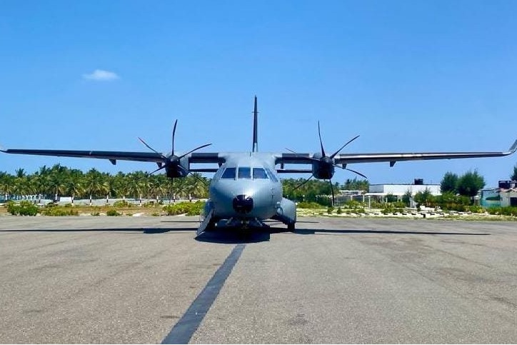 IAF's newest transport aircraft C-295 MW makes maiden landing at Agatti airport