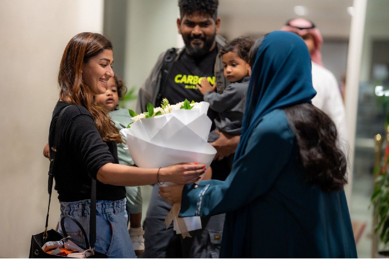 Nayanthara in Saudi Arabia with family for Formula 1 weekend; dismisses separation rumours