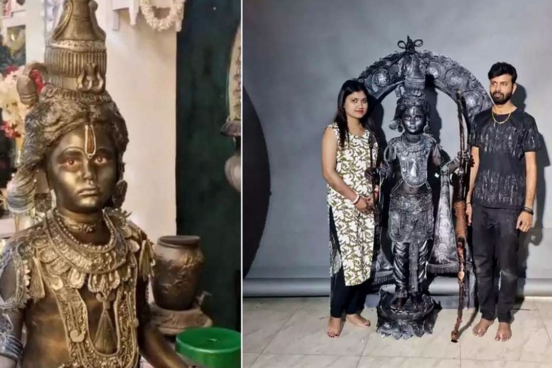 Bengal artist couple transforms 9 year old boy into living Ram Lalla