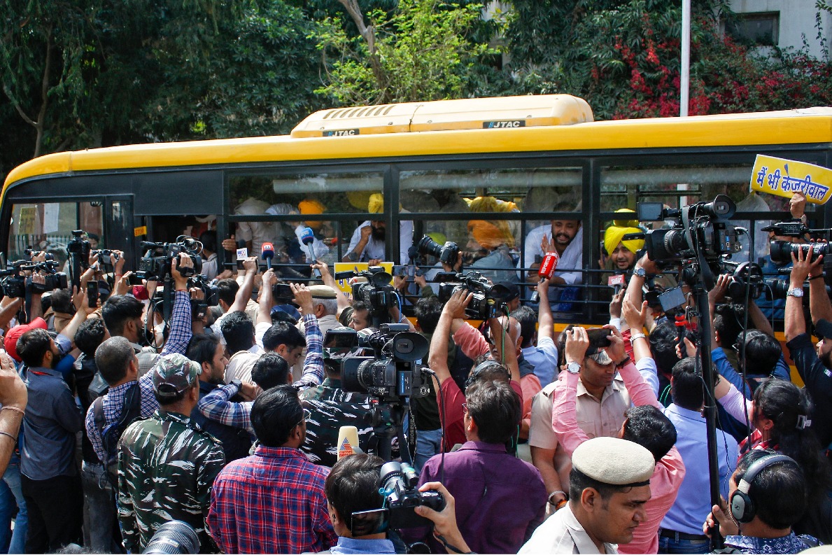 AAP Protests Seeking Delhi CM Arvind Kejriwal Release