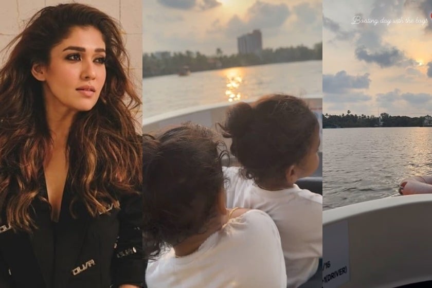 Family First: Nayanthara enjoys weekend boating excursion with her two kids