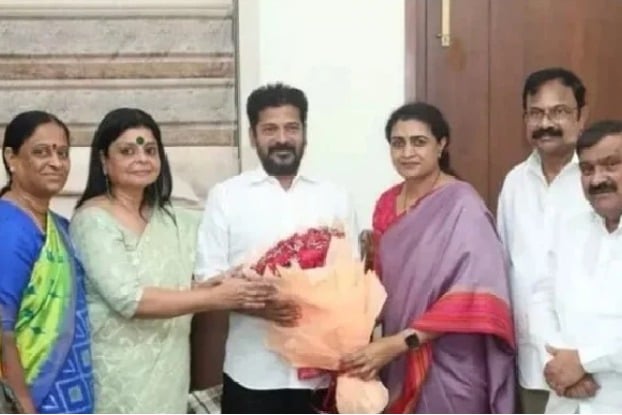 Nandamuri Suhasini meets Revanth Reddy amid Parliamentary elections