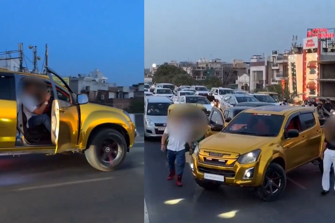 man In Delhi stopped car on flyover for reel stunt arrested