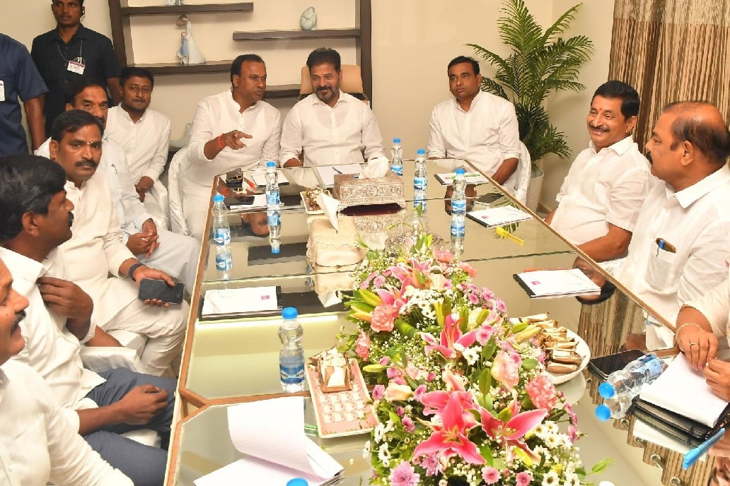 Revanth Reddy meeting with Bhuvanagiri Parliamentary Constituency leaders