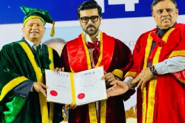Dr Ram Charan: Chennai university confers honorary doctorate on Mega power star