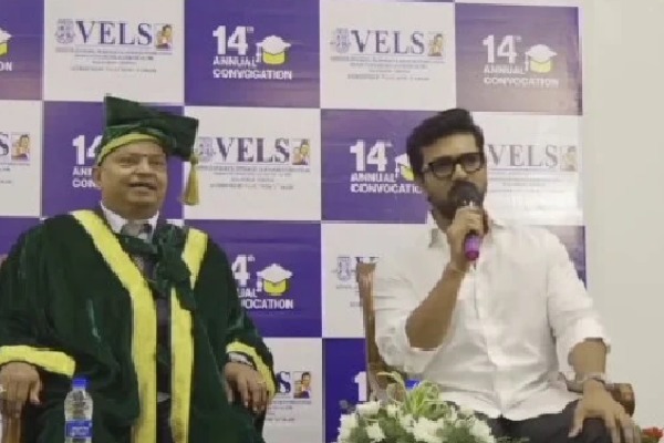 Ram Charan Honored with Doctorate from Vels University, Shares Heartfelt Gratitude