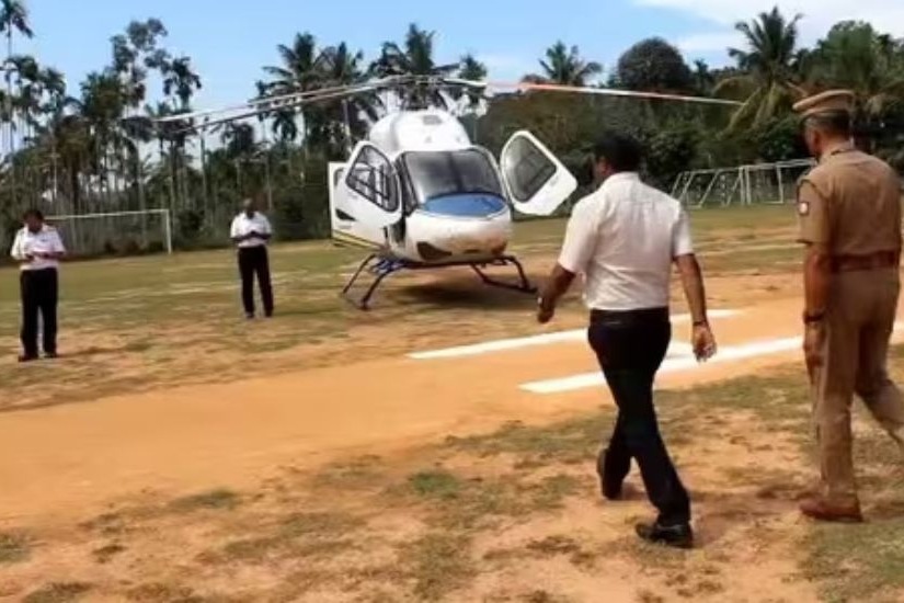 Election Commissions flying squad inspects Rahul Gandhis chopper