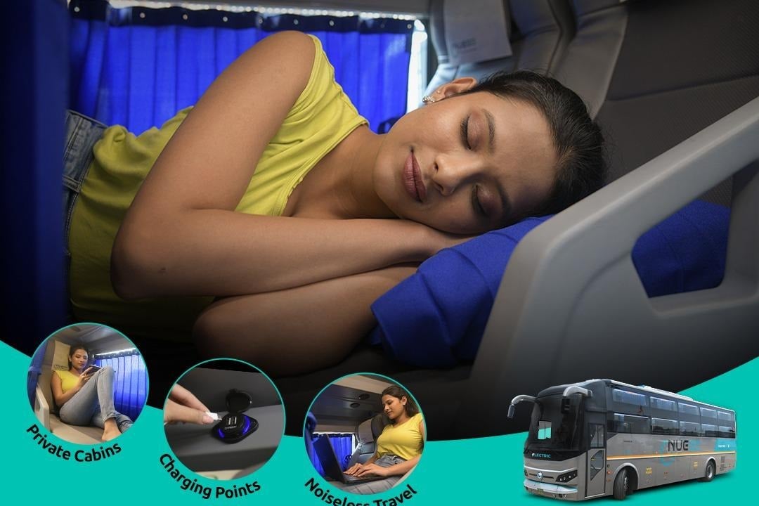 India's First Long-Haul Electric AC Seater + Sleeper Bus Service launched by NueGo