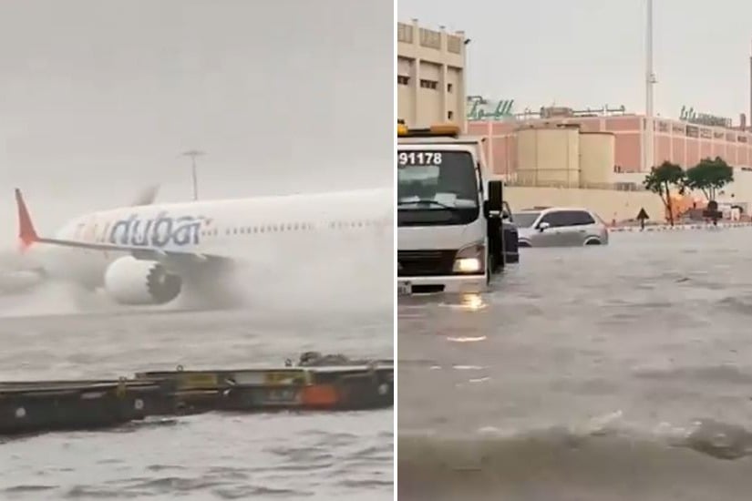 Dubai Airport Flooded Flights Diverted After Heavy Rain