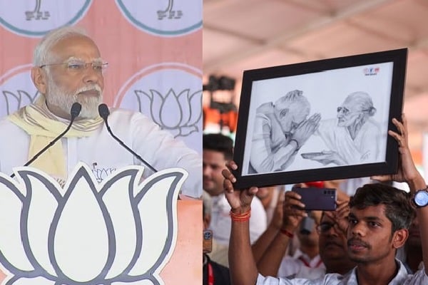 Modi gets emotional after seeing his mother photo