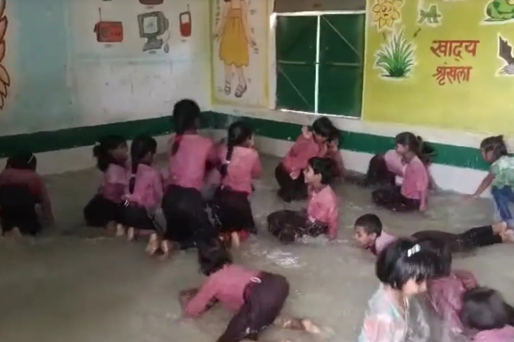 UP School Converts Classroom Into Swimming Pool As Temperature Soars