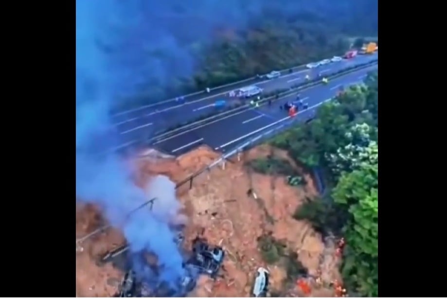 At least 19 people were killed after a highway collapsed in China