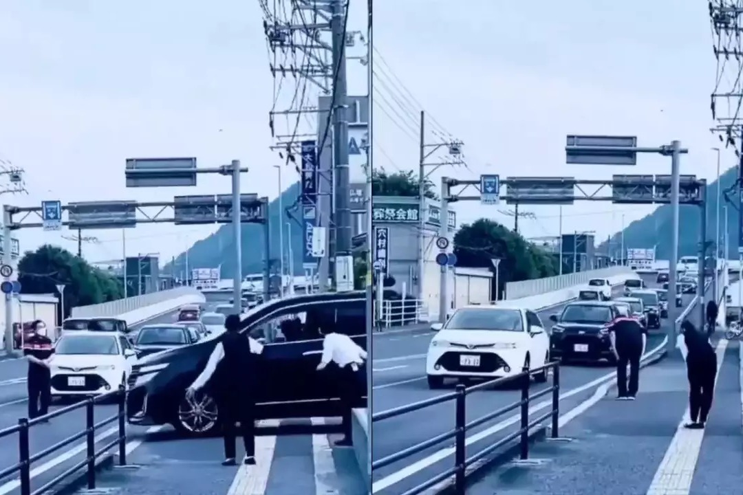 Viral Video Japanese Politeness Shines as Traffic Stops for Car Parking Exit