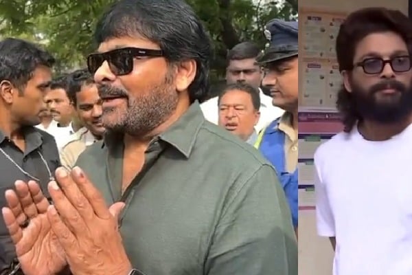 Chiranjeevi, Jr NTR, Allu Arjun cast votes in Hyderabad