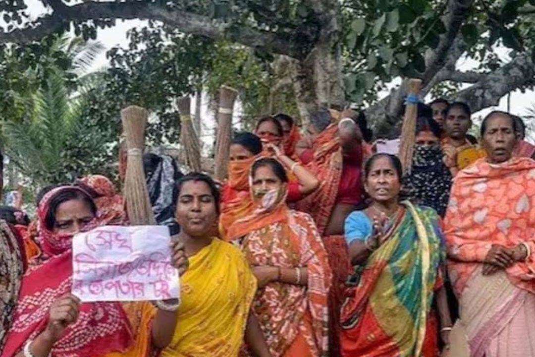 New video claims 70 women in Sandeshkhali received money to protest against TMC