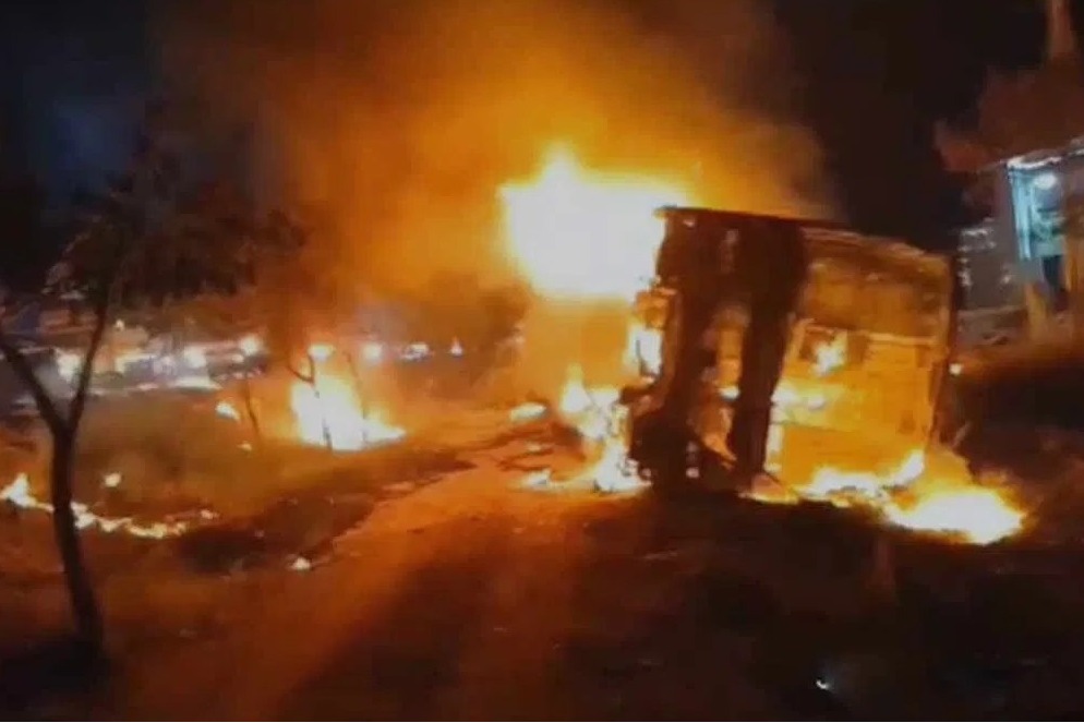 Andhra: Six charred to death as bus catches fire