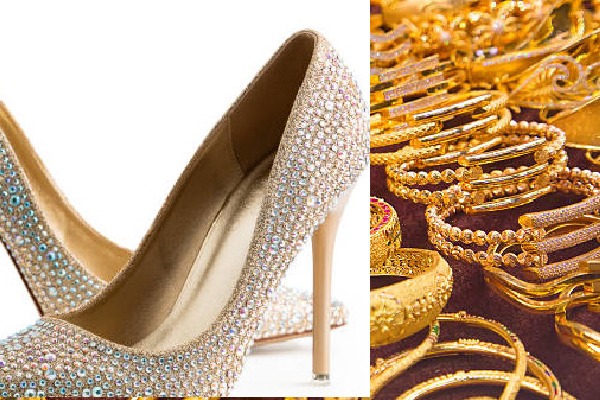 All about high heels and gold 