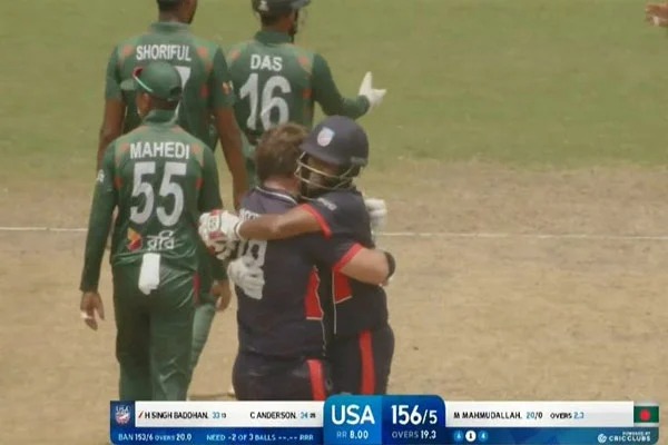 Harmeet and Anderson the heroes as USA stun Bangladesh