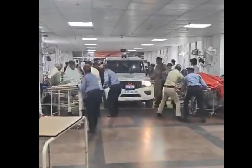 Cops Drive Car Into Hospital Ward in AIIMS Rishikesh