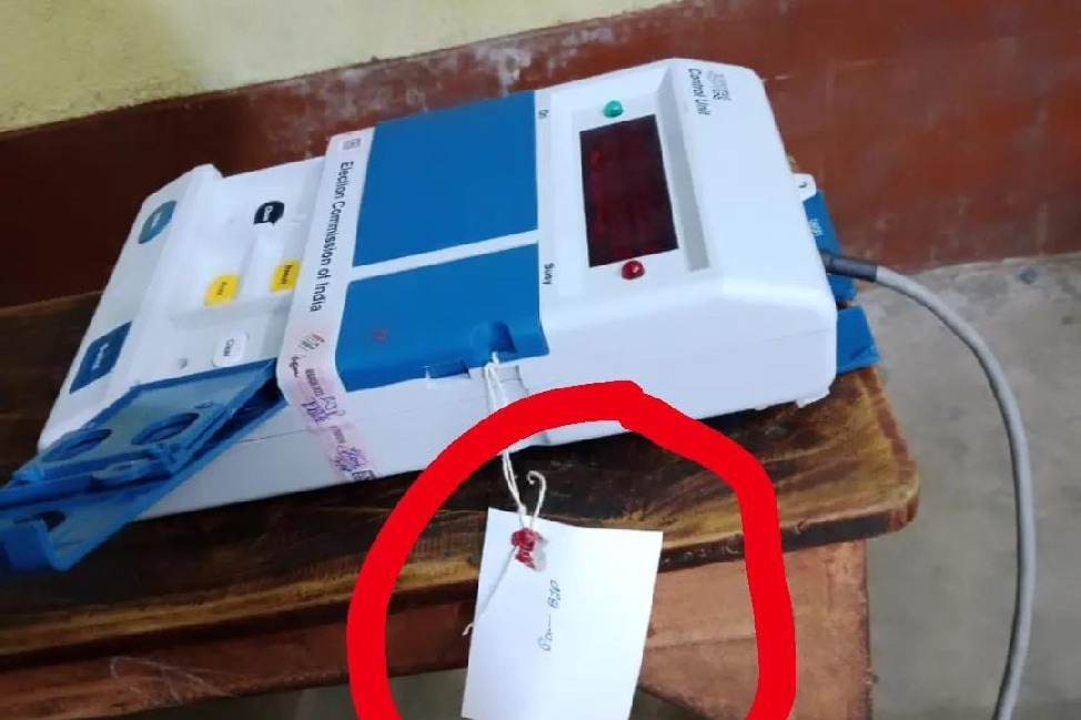trinamool congress alleges evms tampered with bjp tags