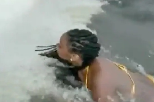 Woman Teeters on Edge of Victoria Falls Viral video Will Leave You in Awe