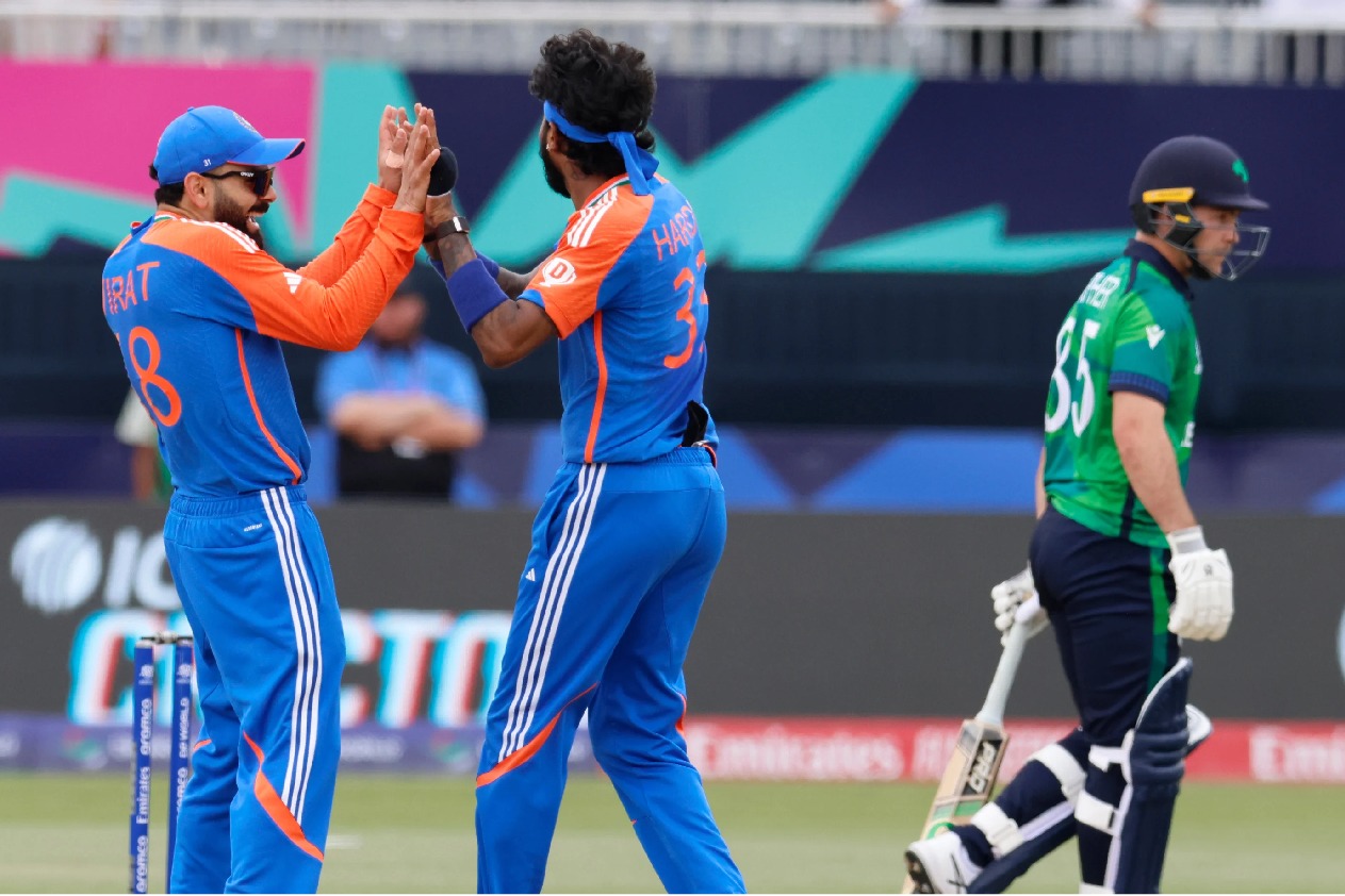 Team India restricts Ireland for 96 runs in 16 overs