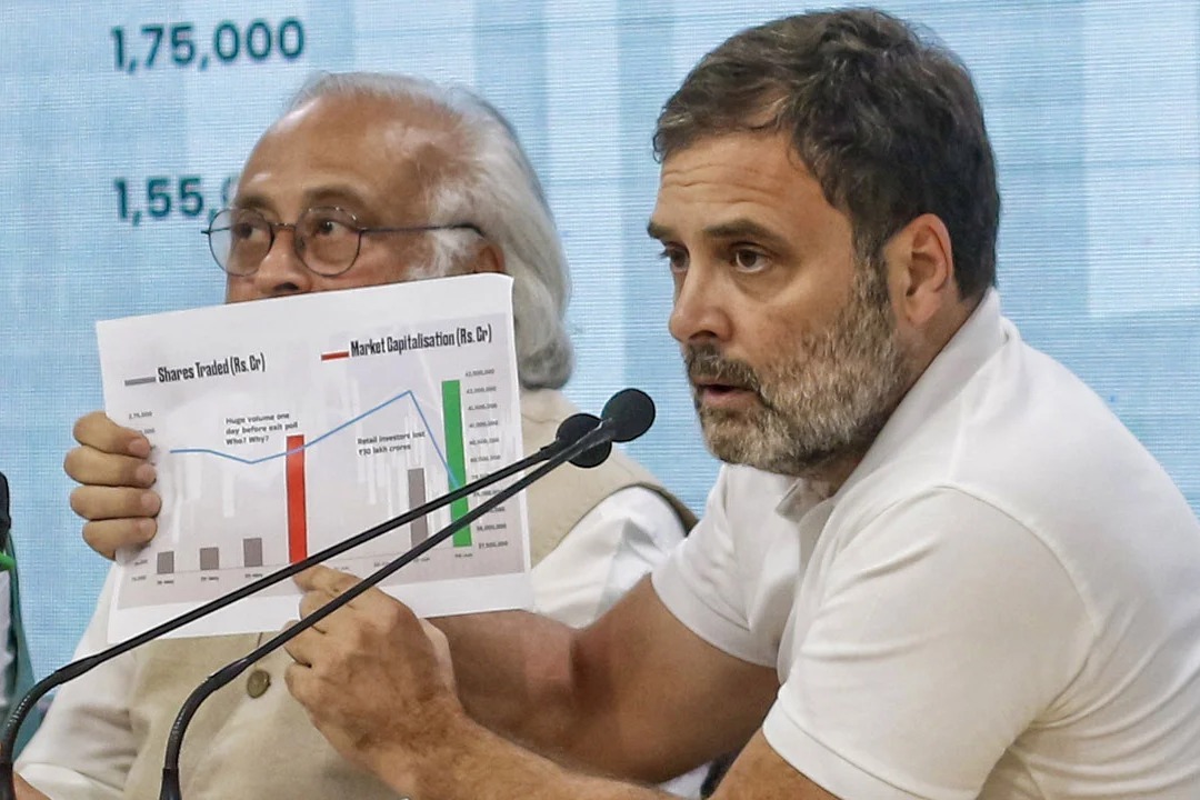 Rahul Gandhi said that biggest stock market scam and demand JPC probe