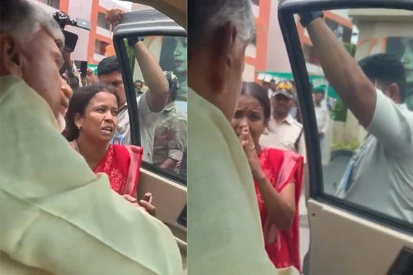 Woman who Ran along Chandrababu Naidu Convoy