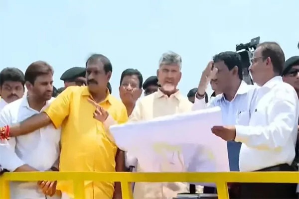 CM Chandrababu Reaches Polavaram Project