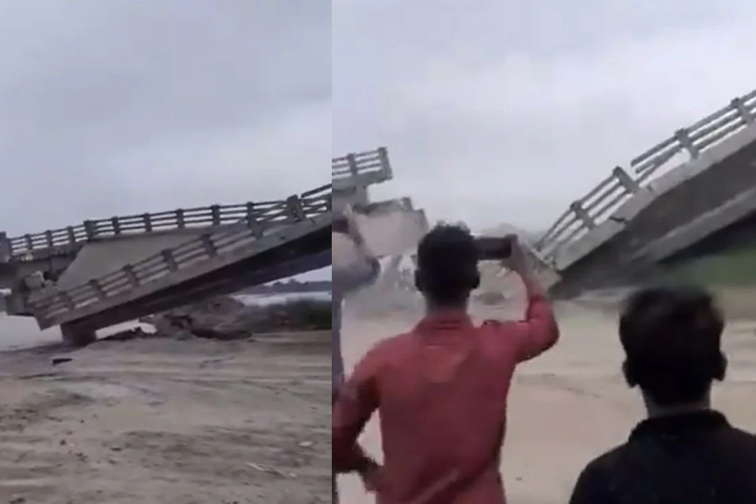 A portion of an under construction bridge collapsed in Bihar